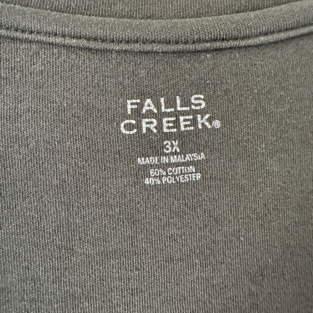 Falls Creek Womens Black Short Sleeve V-Neck Tee Clean Girl Aesthetic Basic - Picture 3 of 4